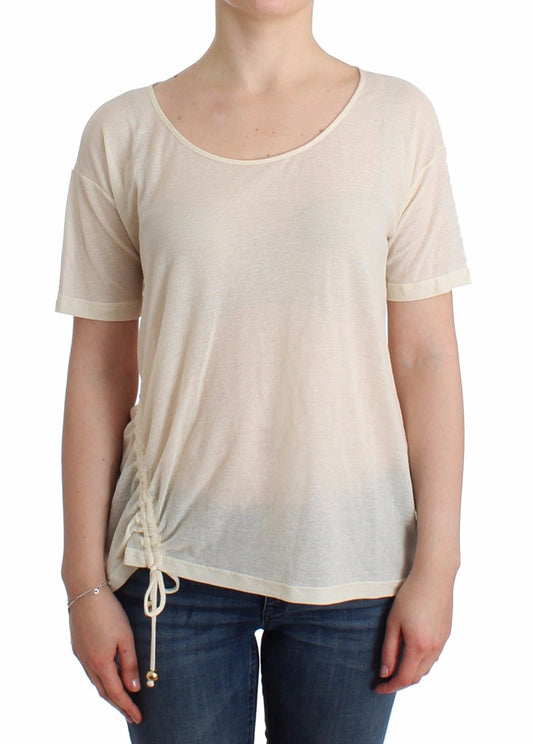 Beachwear White T-Shirt Top Blouse - coffeewithmee2Ermanno ScervinoP0843S