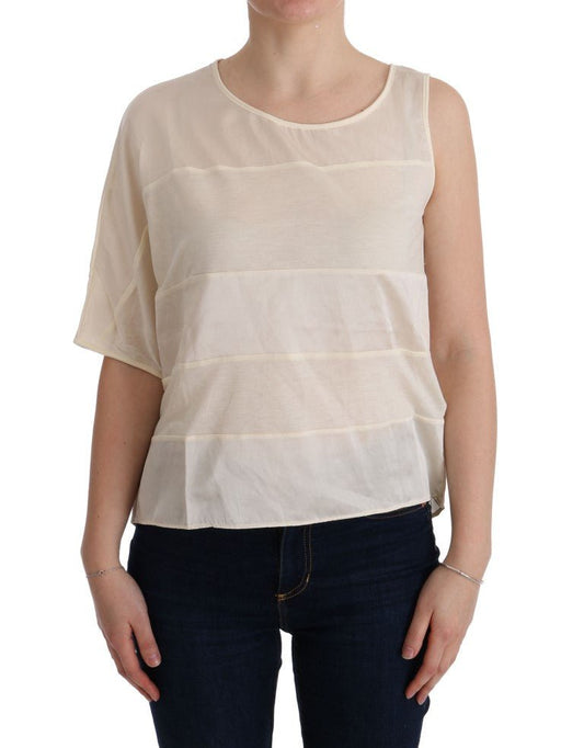 Beige Asymmetric Top Blouse - coffeewithmee2Costume NationalP2014S