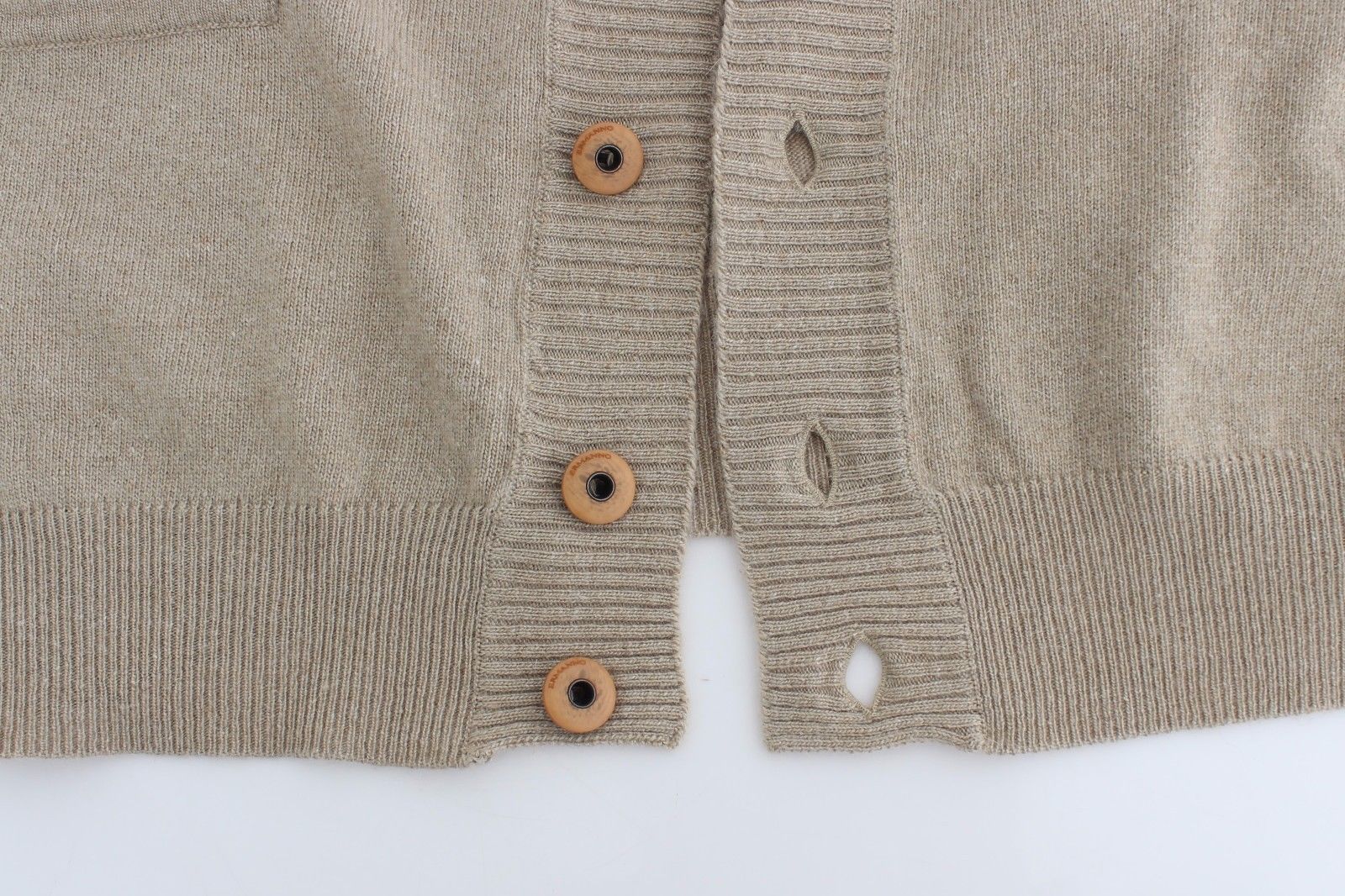 Beige Cardigan Wool Cashmere Sweater Knit - coffeewithmee2Ermanno ScervinoP0803S