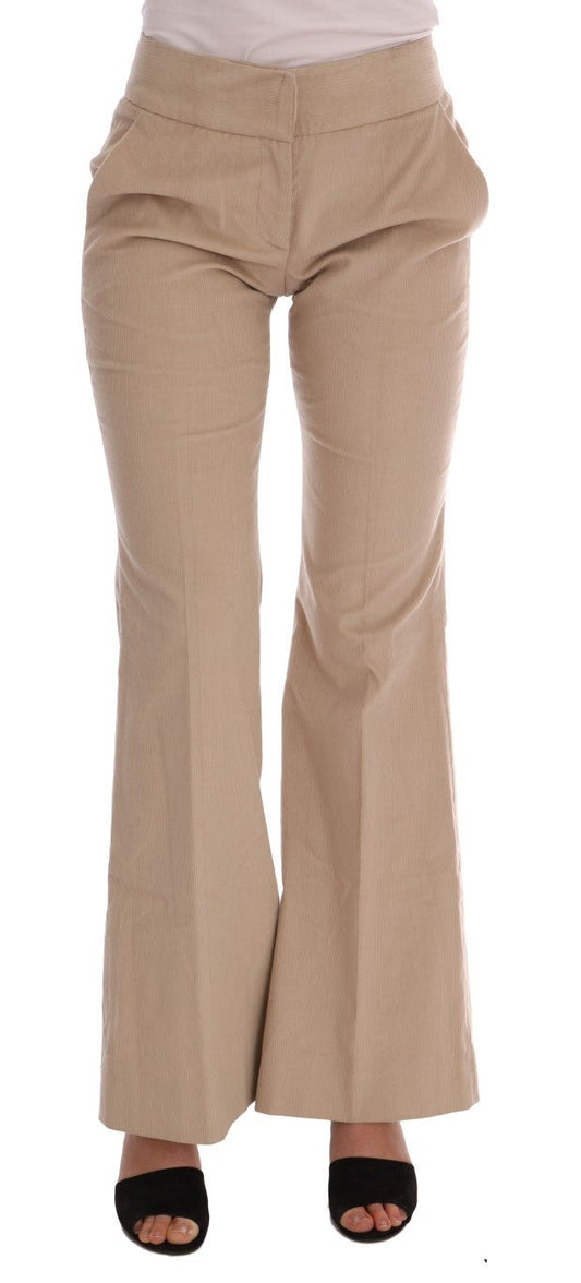 Beige Cotton Bootcut Pants - coffeewithmee2Ermanno ScervinoP2192S