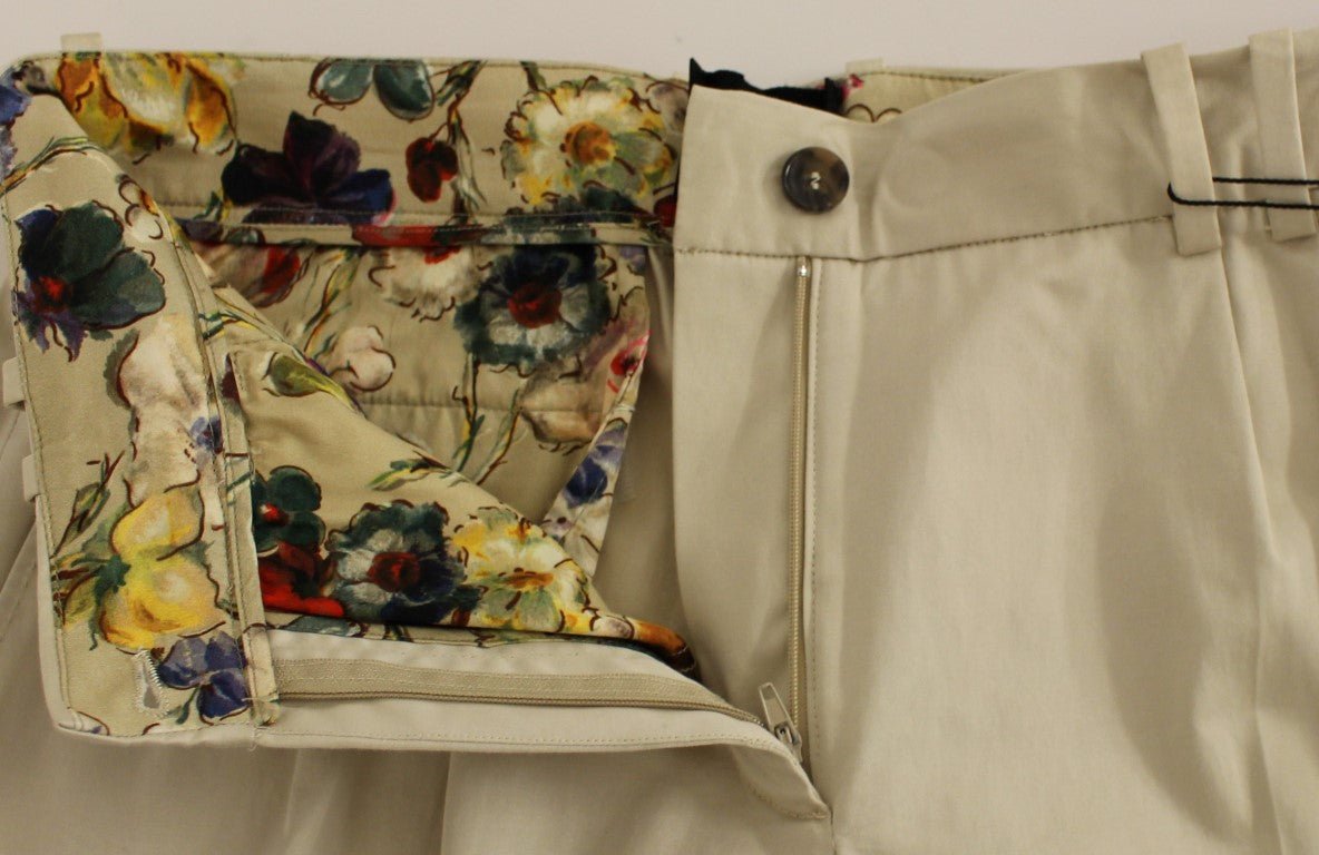 Beige Cotton Chinos Pants - coffeewithmee2Dolce & GabbanaP1272S