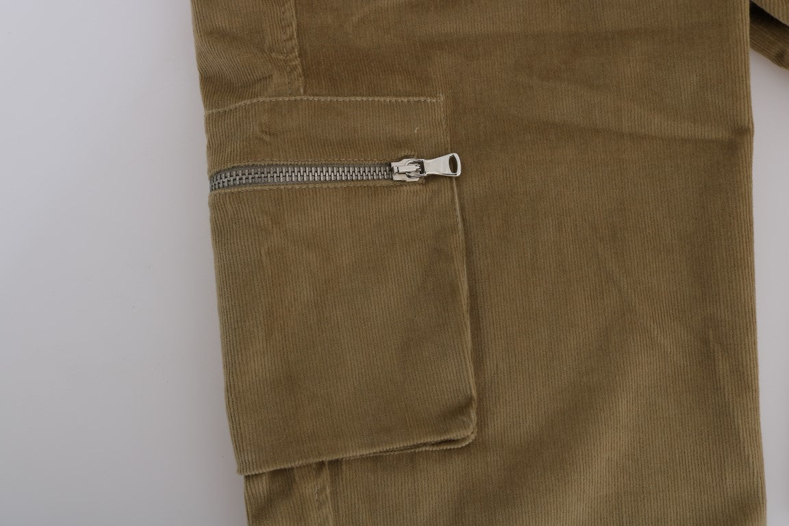 Beige Cotton Corduroys Pants - coffeewithmee2Ermanno ScervinoP2186S
