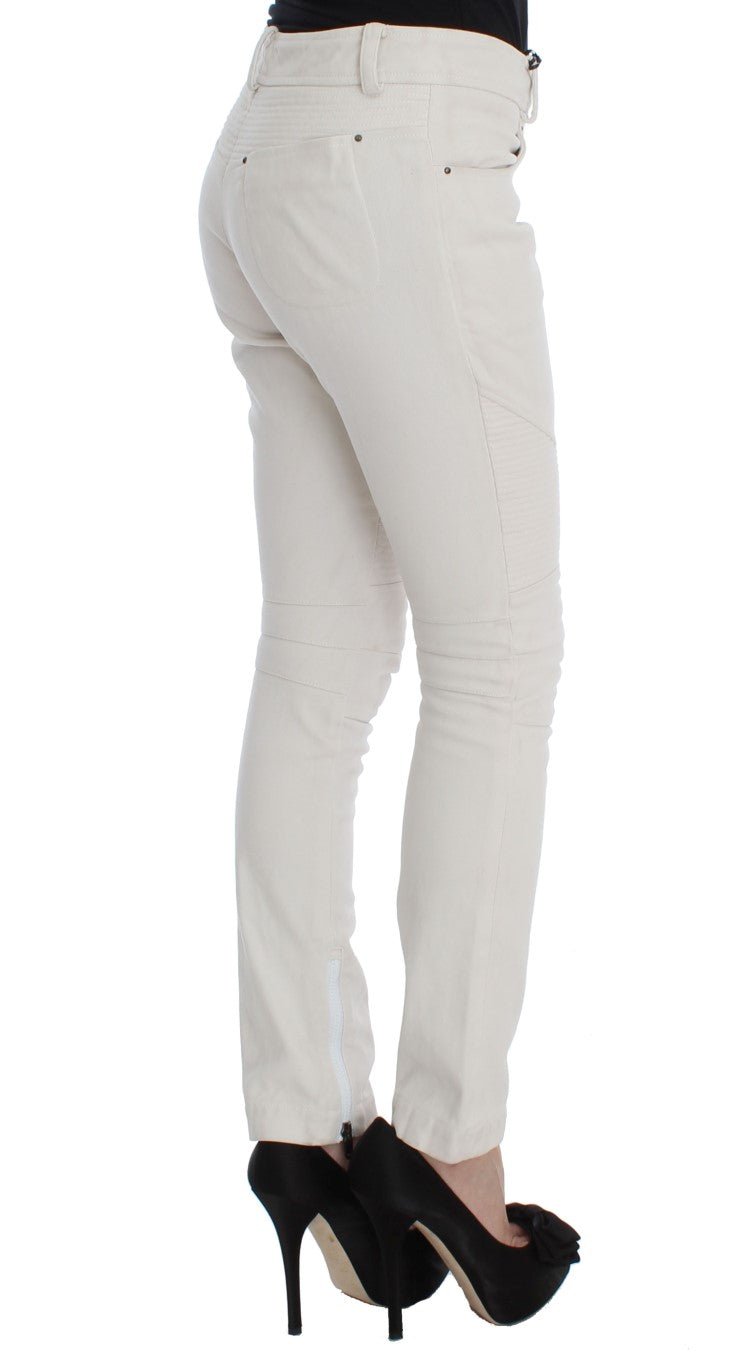 Beige Cotton Slim Fit Denim Jeans - coffeewithmee2Ermanno ScervinoP1839S