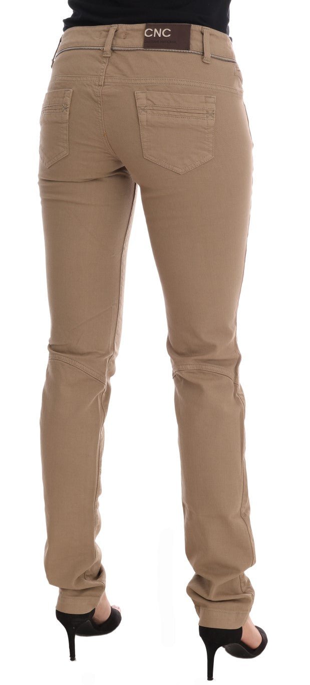 Beige Cotton Stretch Slim Fit Jeans - coffeewithmee2Costume NationalP2132S