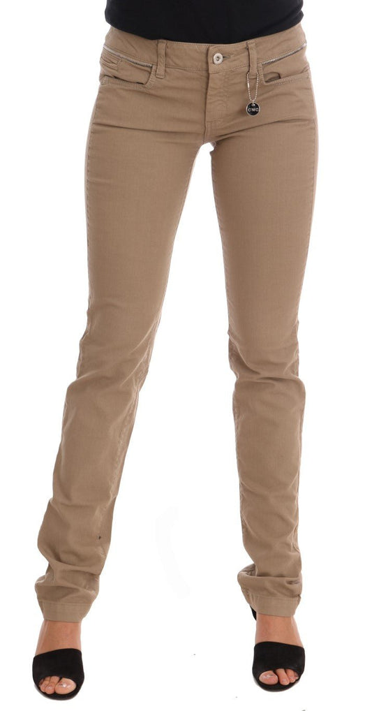 Beige Cotton Stretch Slim Fit Jeans - coffeewithmee2Costume NationalP2132S