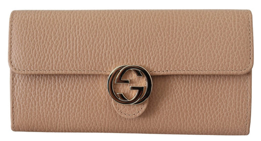 Beige Icon Leather Wallet - coffeewithmee2GucciP0236S
