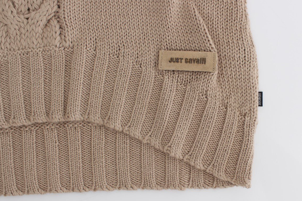 Beige knitted wool sweater - coffeewithmee2CavalliP0548S