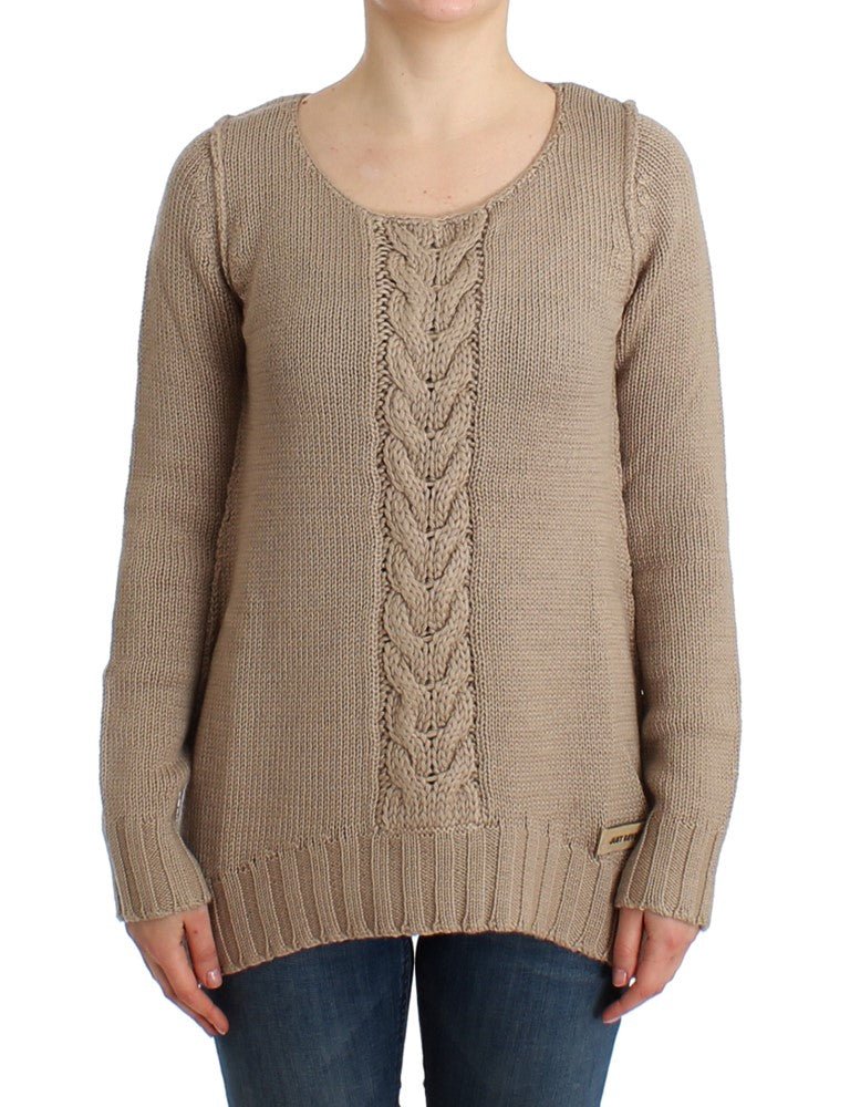 Beige knitted wool sweater - coffeewithmee2CavalliP0548S