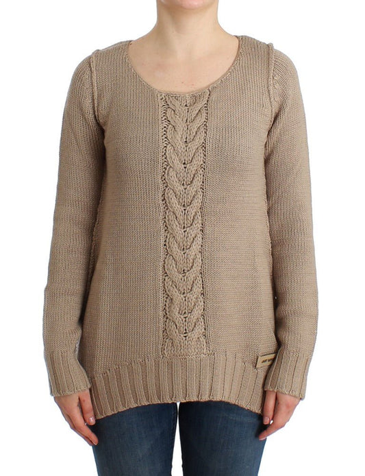Beige knitted wool sweater - coffeewithmee2CavalliP0548S