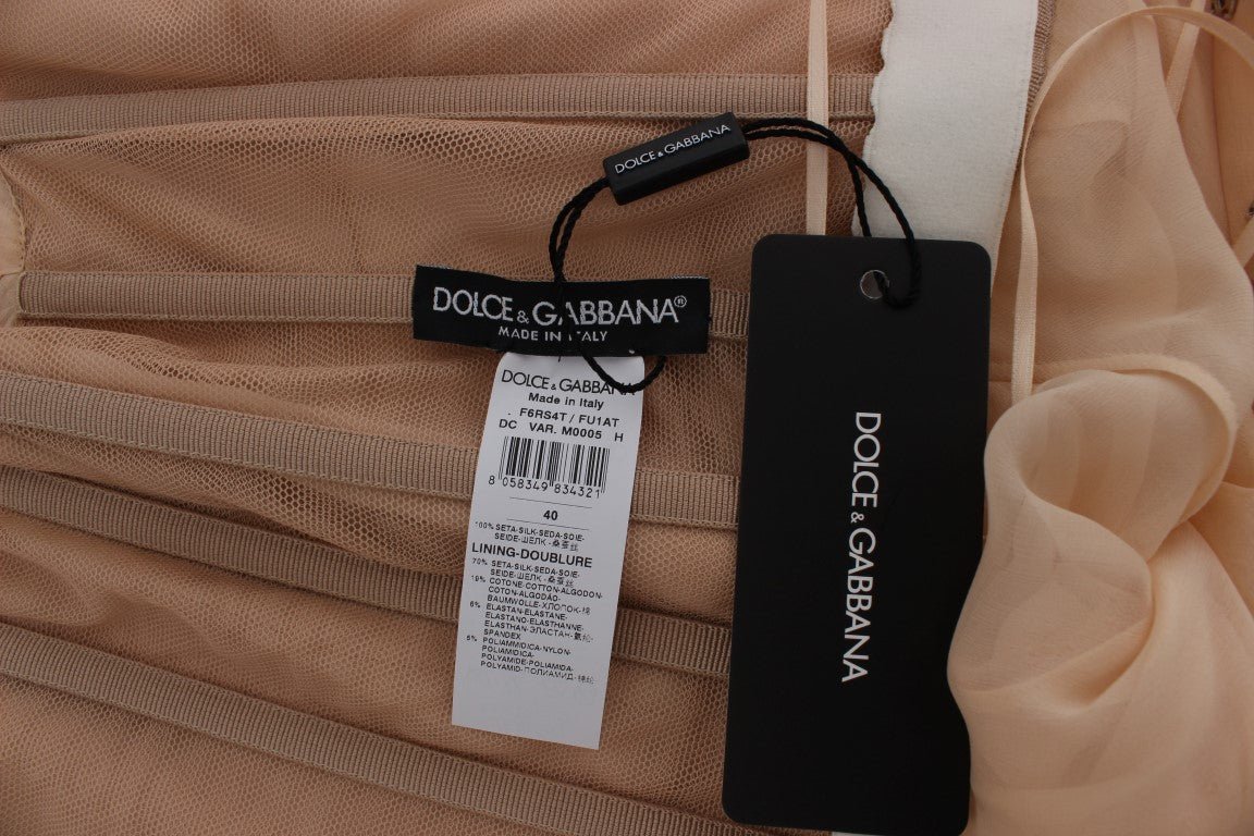 Beige Silk Ball Gown Full Length Dress - coffeewithmee2Dolce & GabbanaP1034S