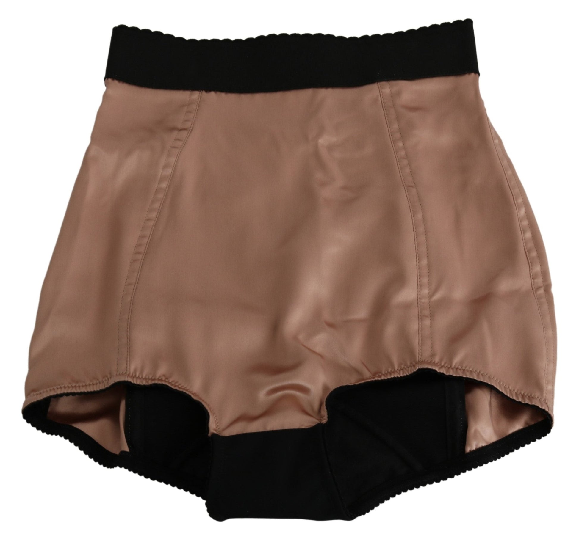 Beige Silk High Waist Mini Hot Pants Shorts - coffeewithmee2Dolce & GabbanaP3414S