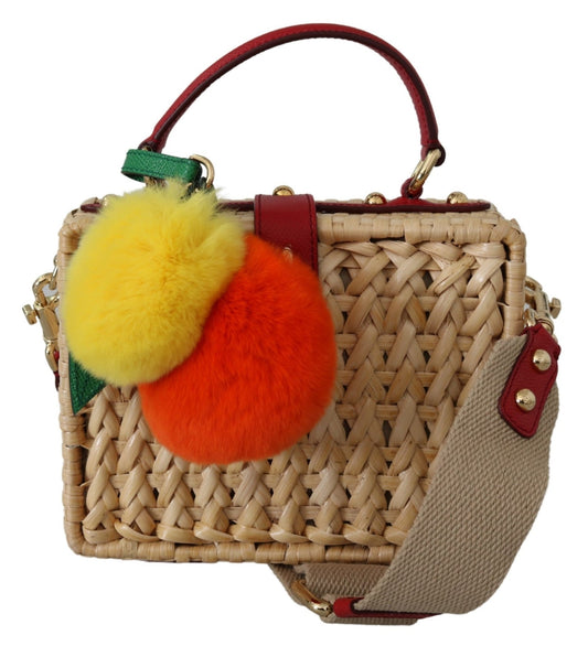 Beige Straw Leather Box Hand Shoulder Borse Purse Bag - coffeewithmee2Dolce & GabbanaP0266S