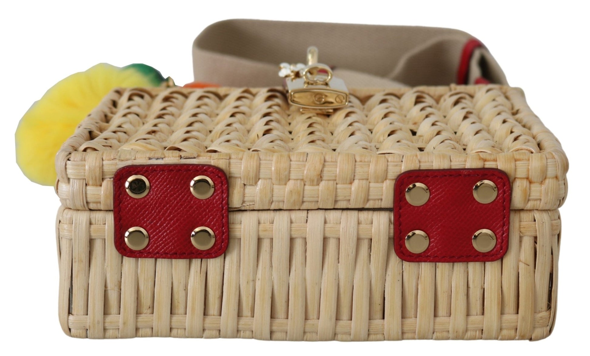 Beige Straw Leather Box Hand Shoulder Borse Purse Bag - coffeewithmee2Dolce & GabbanaP0266S