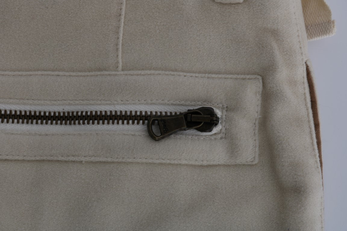 Beige Wool Cropped Regular Fit Pants - coffeewithmee2Ermanno ScervinoP1952S