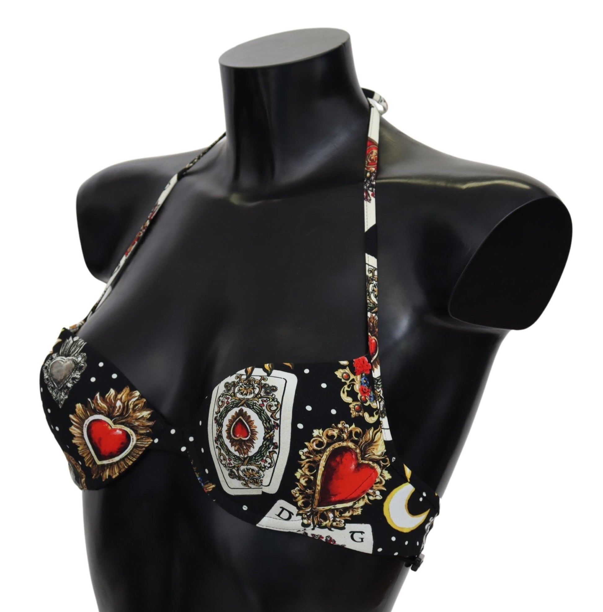 Black Card Deck Print Women Swimwear Bikini Tops - coffeewithmee2Dolce & GabbanaP4142S