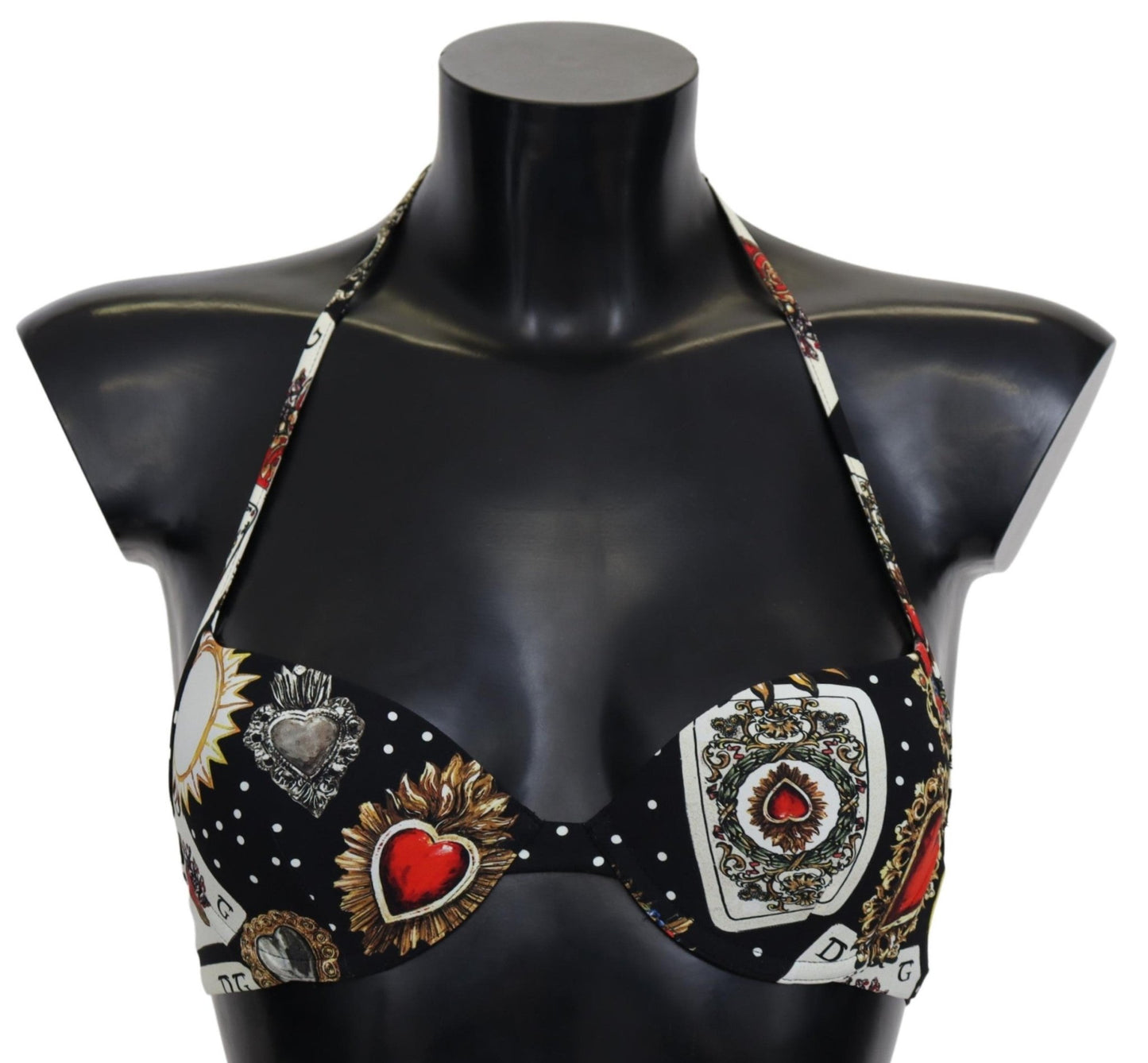 Black Card Deck Print Women Swimwear Bikini Tops - coffeewithmee2Dolce & GabbanaP4142S