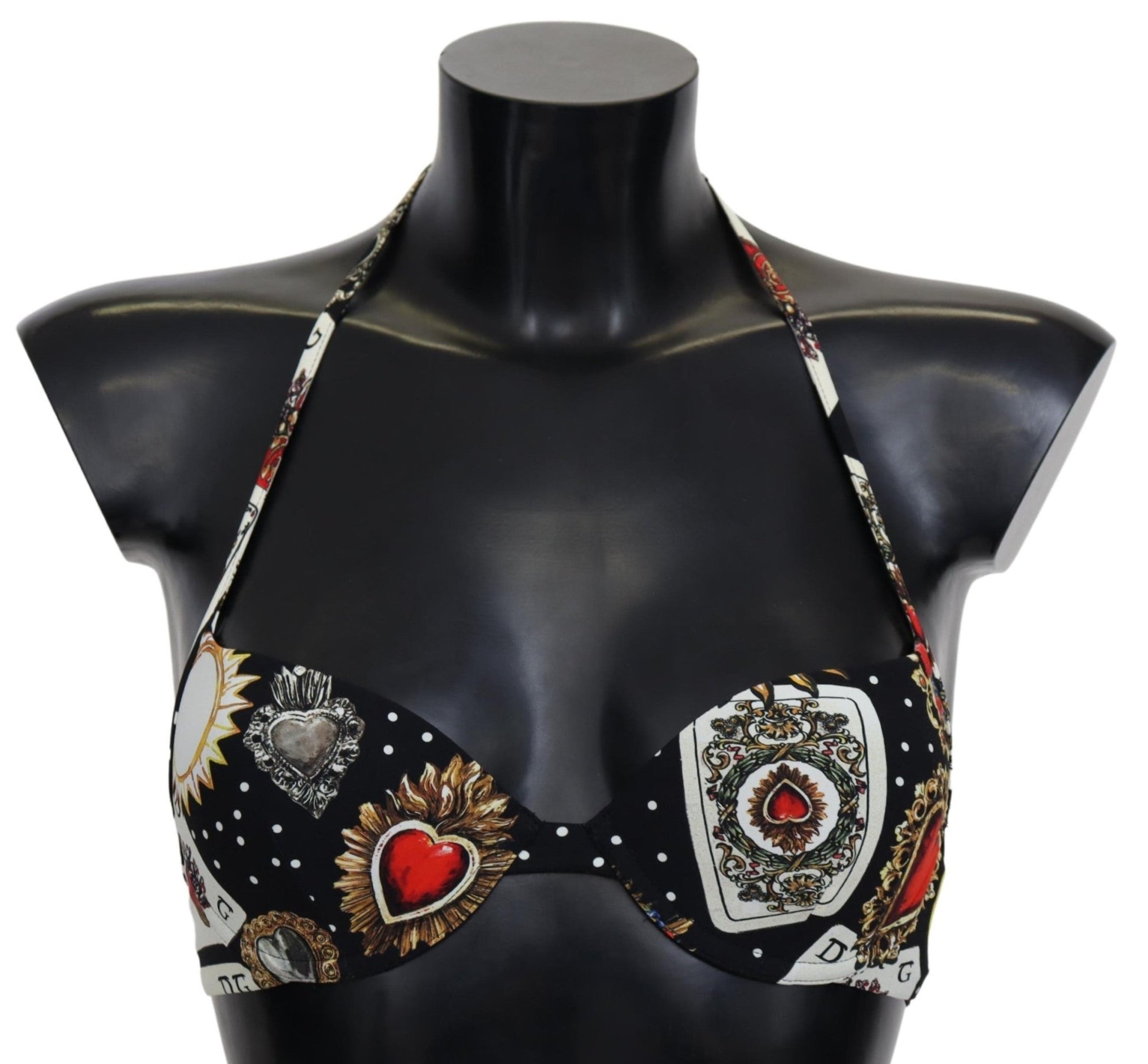Black Card Deck Print Women Swimwear Bikini Tops - coffeewithmee2Dolce & GabbanaP4142S