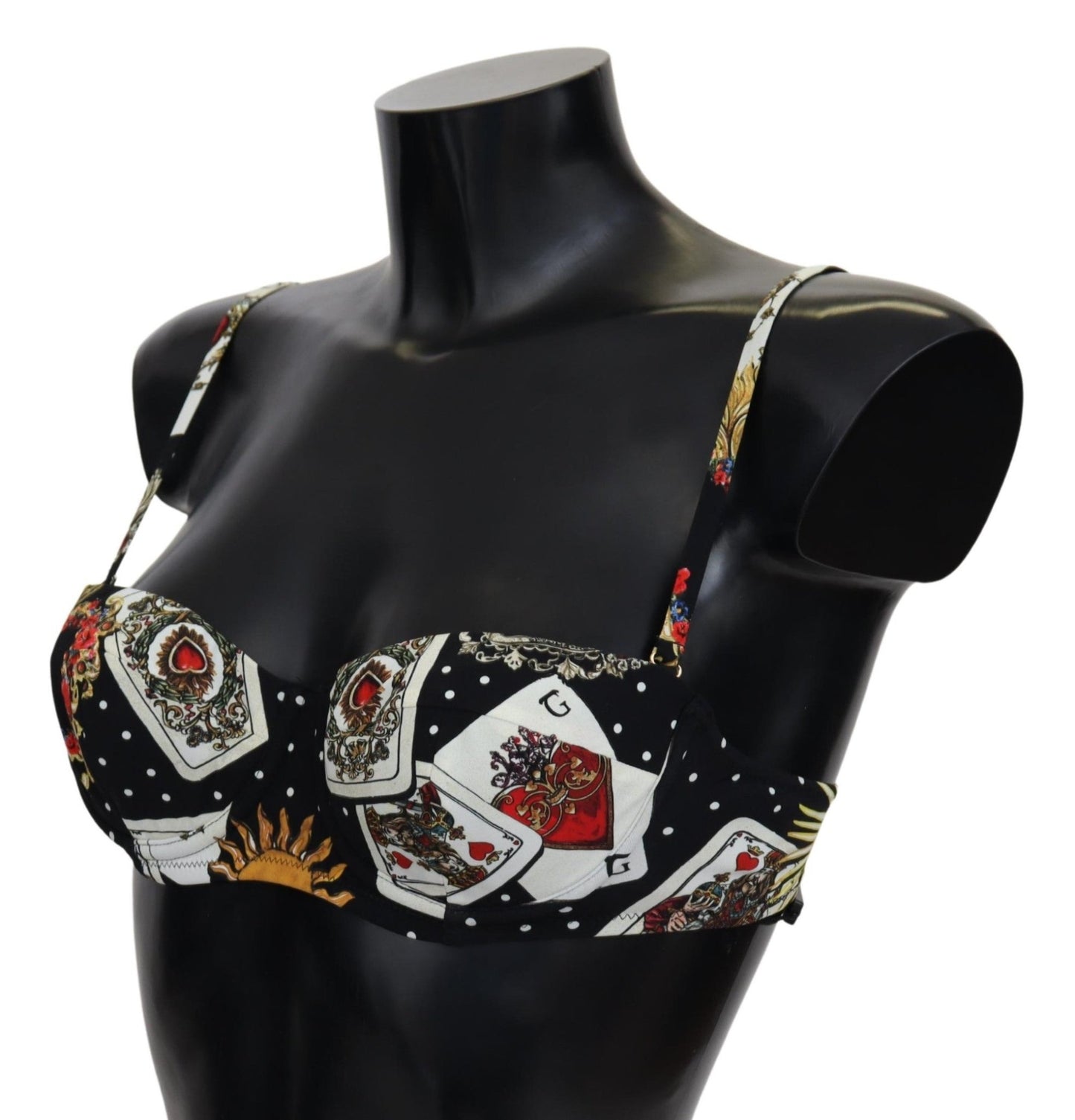 Black Card Deck Print Women Swimwear Bikini Tops - coffeewithmee2Dolce & GabbanaP4143S