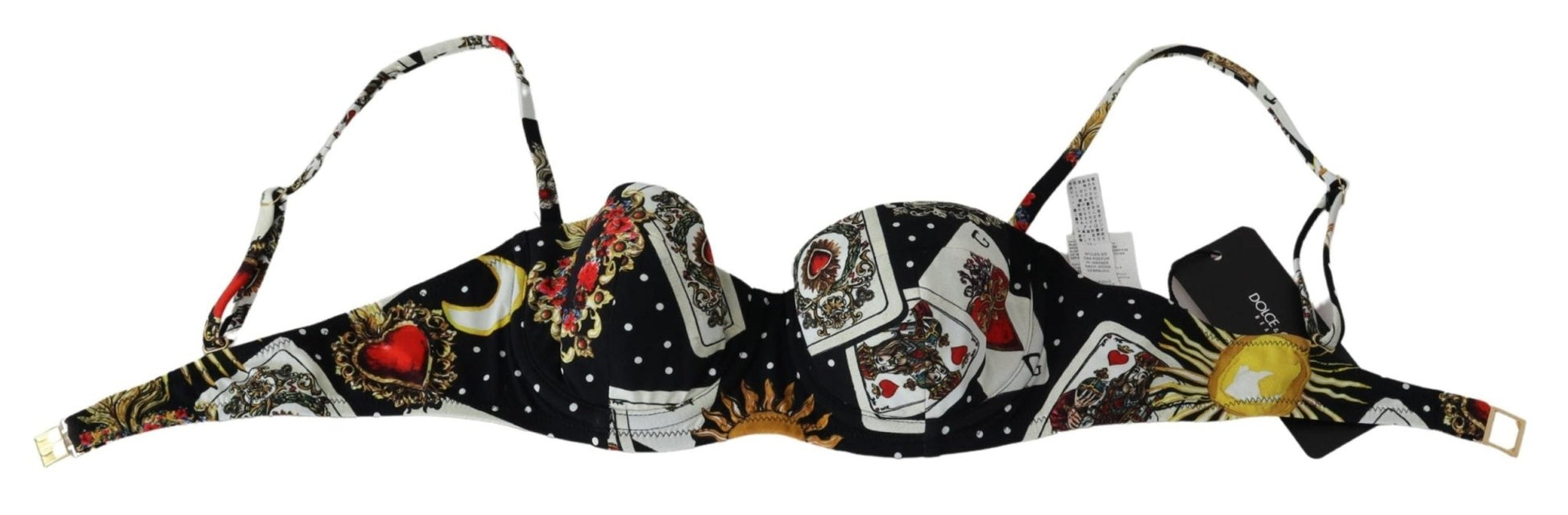Black Card Deck Print Women Swimwear Bikini Tops - coffeewithmee2Dolce & GabbanaP4143S