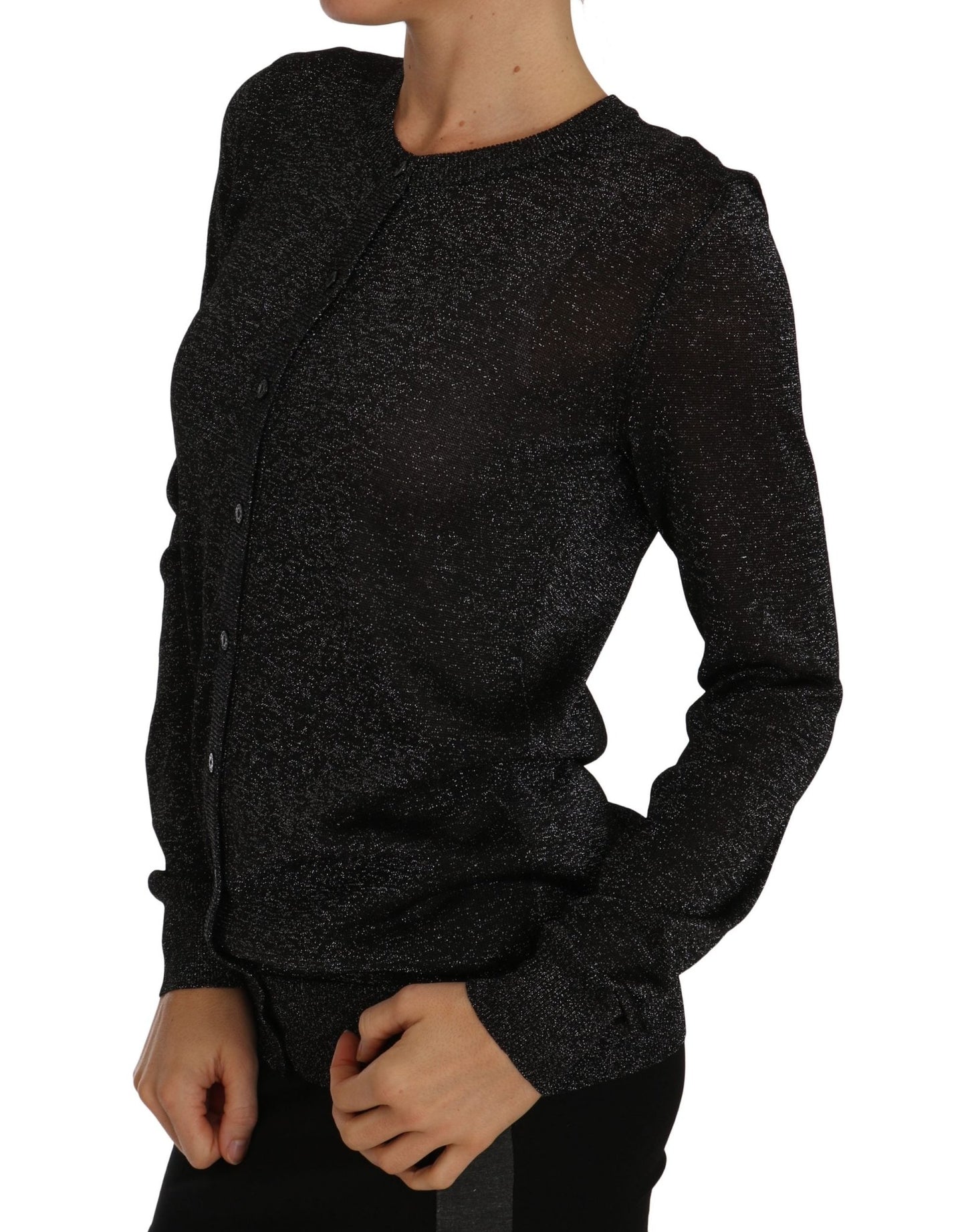 Black Cardigan Sweater Lightweight Top - coffeewithmee2Dolce & GabbanaP1521S