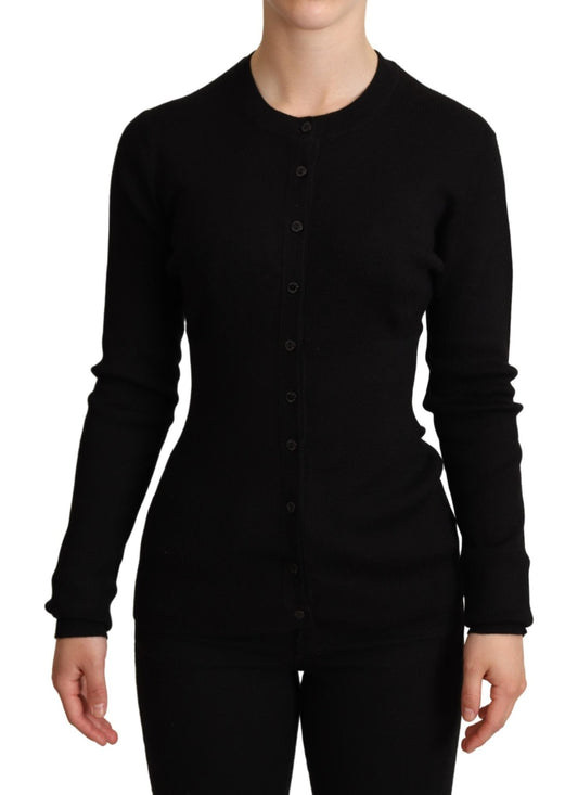 Black Cashmere Button Down Cardigan Sweater - coffeewithmee2Dolce & GabbanaP5249S