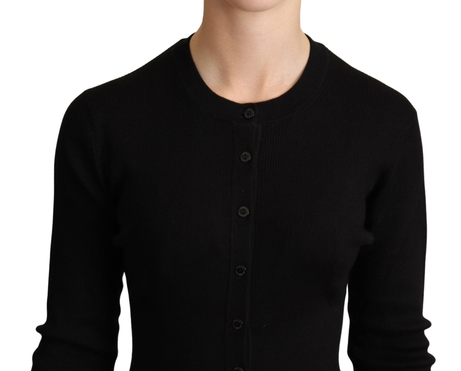Black Cashmere Button Down Cardigan Sweater - coffeewithmee2Dolce & GabbanaP5249S