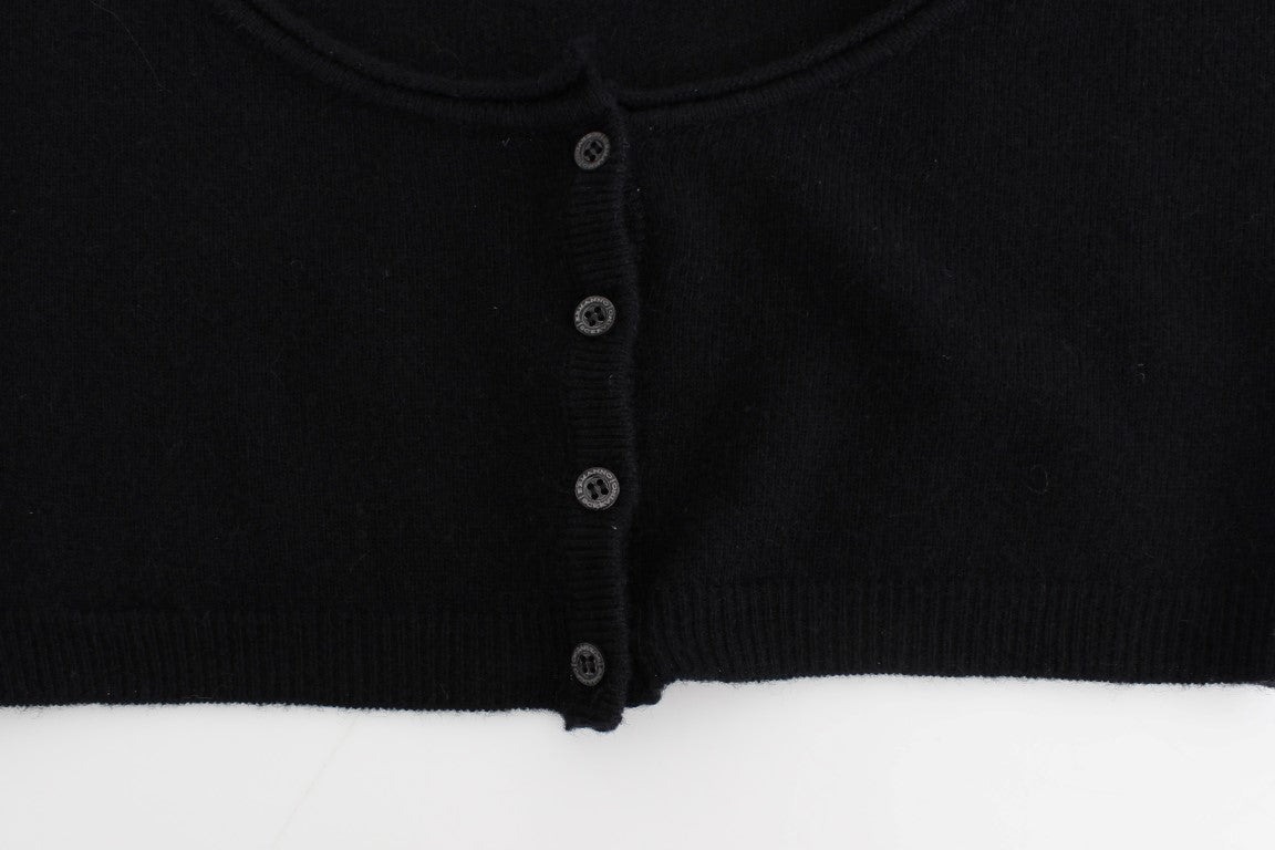 Black Cashmere Cardigan Sweater - coffeewithmee2Ermanno ScervinoP1177S