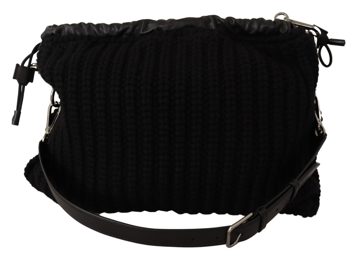 Black Cashmere Knitted Shoulder Crossbody Bag - coffeewithmee2Dolce & GabbanaP0378S