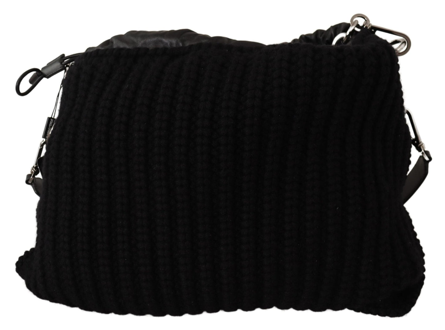 Black Cashmere Knitted Shoulder Crossbody Bag - coffeewithmee2Dolce & GabbanaP0378S