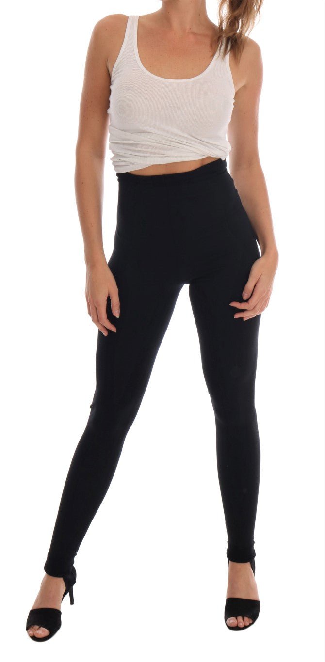 Black Cashmere Stretch Tights - coffeewithmee2Dolce & GabbanaP2183S