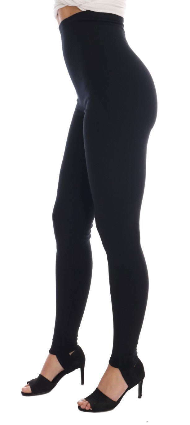 Black Cashmere Stretch Tights - coffeewithmee2Dolce & GabbanaP2183S