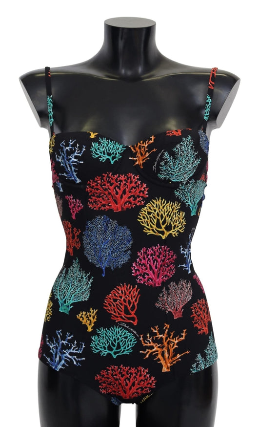 Black Coral One Piece Swimwear Swimsuit Bikini - coffeewithmee2Dolce & GabbanaP3921S