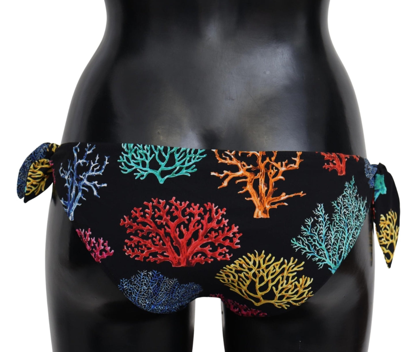 Black Coral Print Swimwear Beachwear Bikini Bottom - coffeewithmee2Dolce & GabbanaP3931S