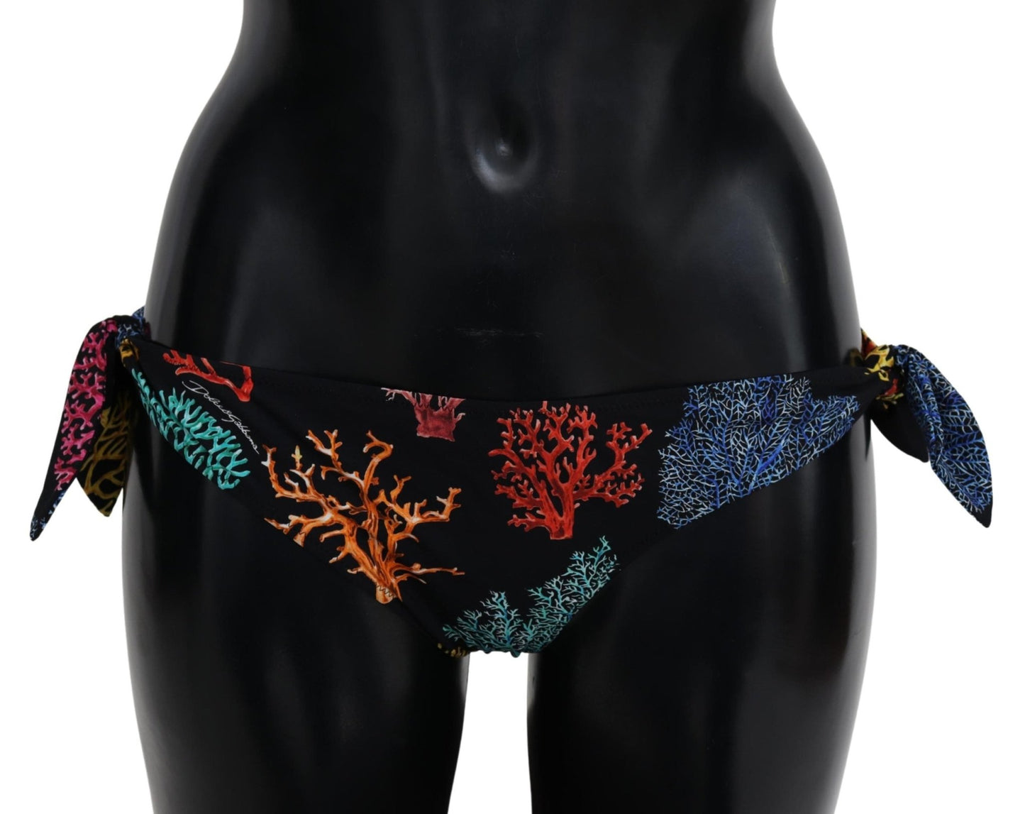 Black Coral Print Swimwear Beachwear Bikini Bottom - coffeewithmee2Dolce & GabbanaP3931S
