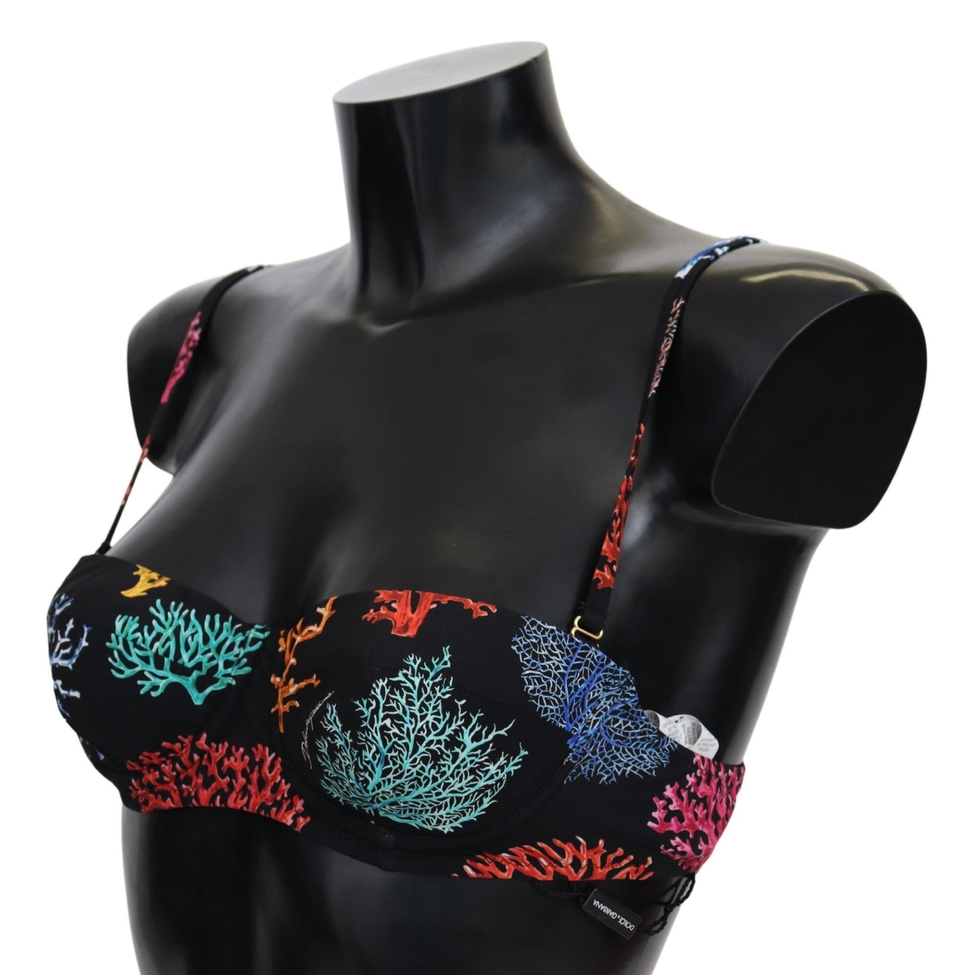 Black Corals Print Swimsuit Beachwear Bikini Tops - coffeewithmee2Dolce & GabbanaP4113S