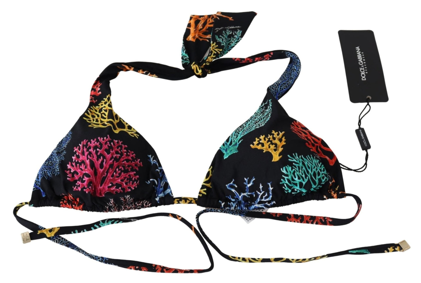 Black Corals Print Women Beachwear Bikini Tops - coffeewithmee2Dolce & GabbanaP4111S