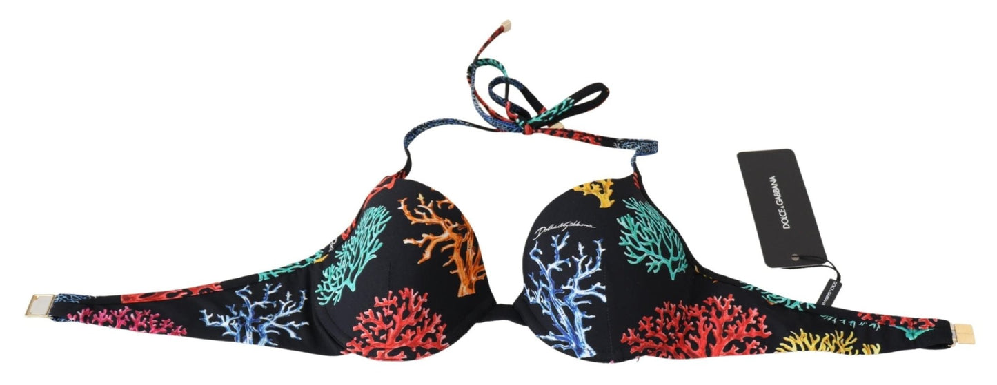 Black Corals Print Women Beachwear Bikini Tops - coffeewithmee2Dolce & GabbanaP4112S