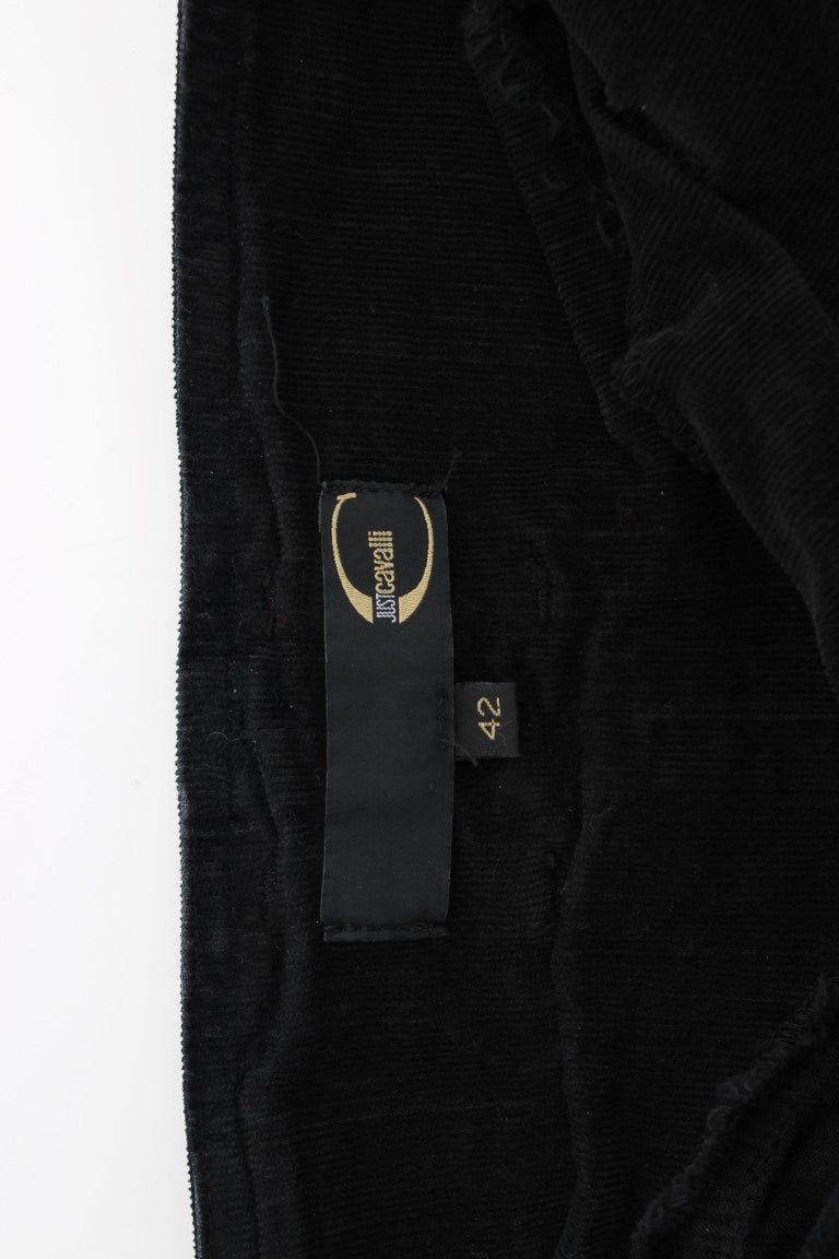 Black Corduroy Pencil Skirt - coffeewithmee2CavalliP0580S