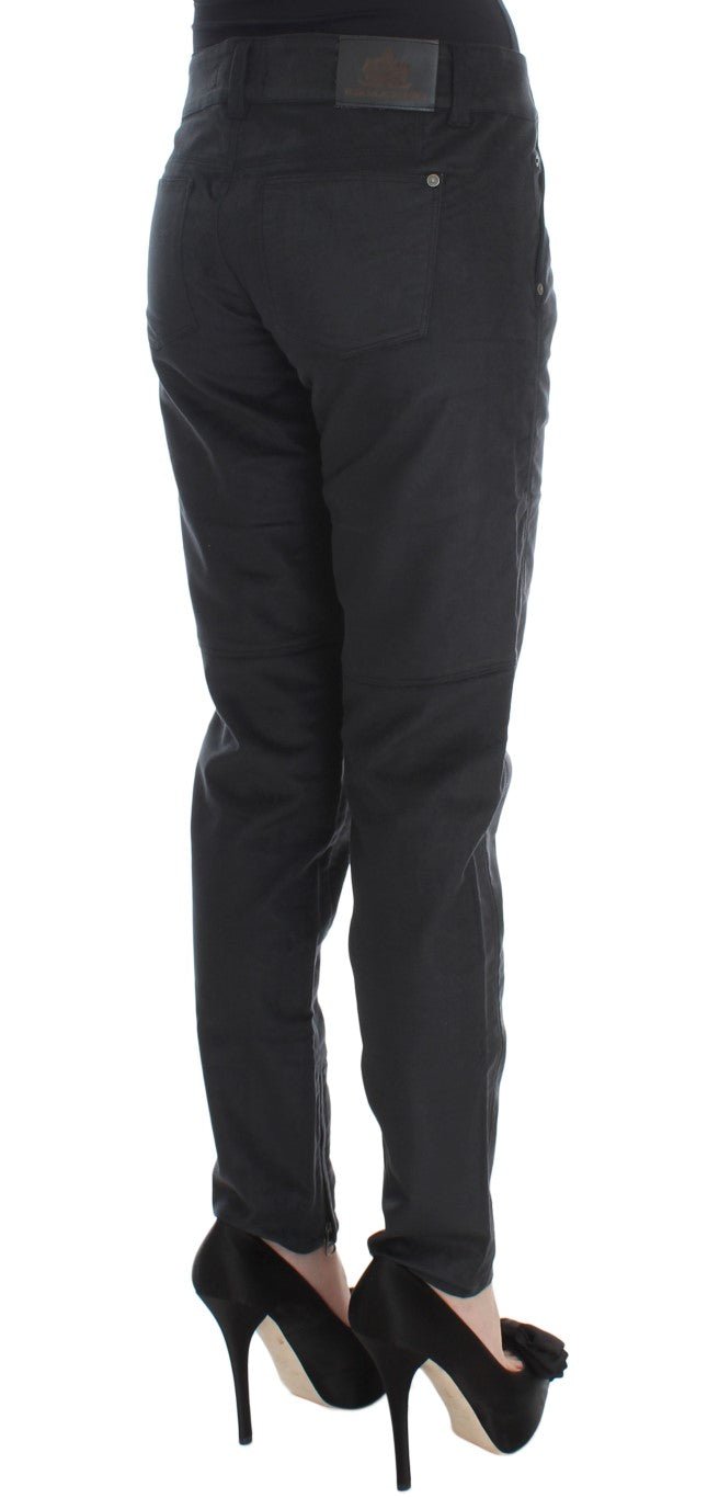 Black Cotton Blend Regular Fit Pants - coffeewithmee2Ermanno ScervinoP1854S