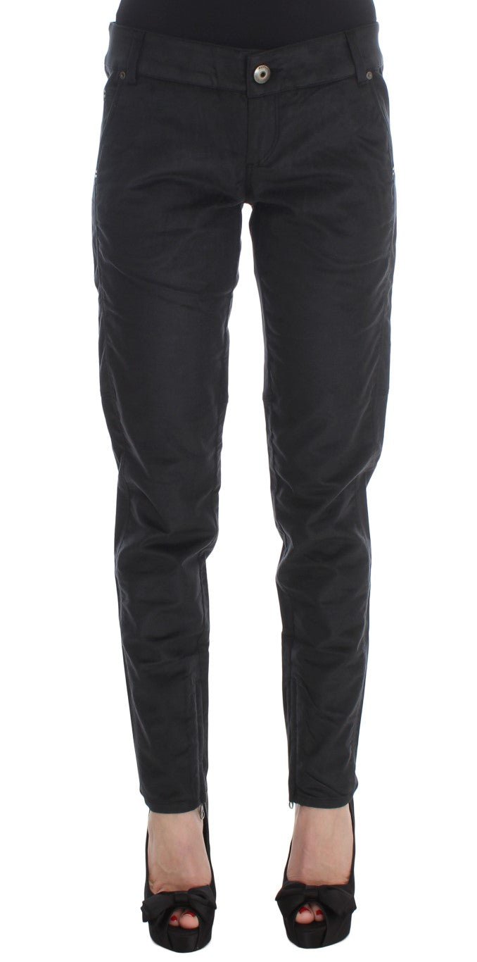 Black Cotton Blend Regular Fit Pants - coffeewithmee2Ermanno ScervinoP1854S