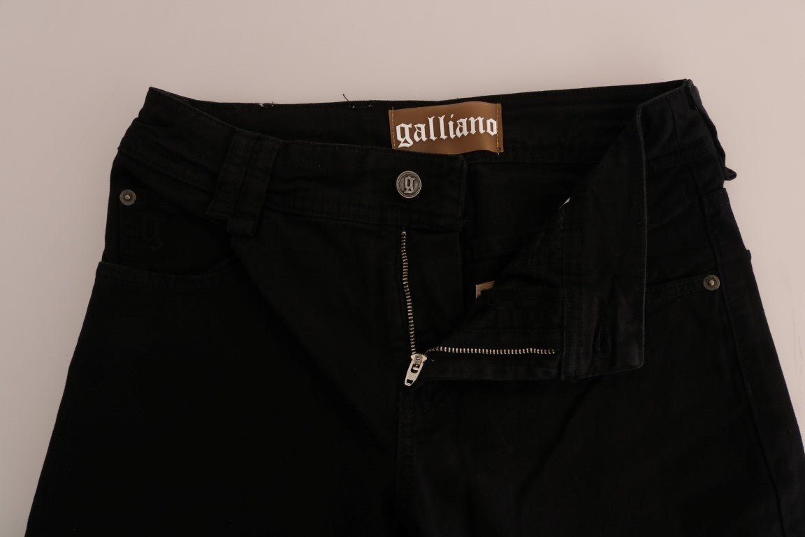 Black Cotton Denim Stretch Regular Fit Jeans - coffeewithmee2John GallianoP2177S