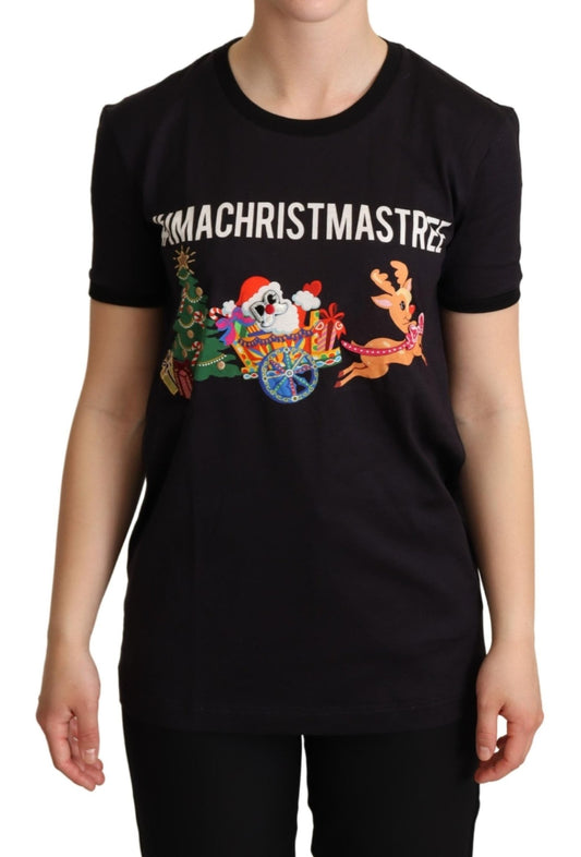 Black Cotton #IMACHRISTMASTREE T-shirt - coffeewithmee2Dolce & GabbanaP5151S