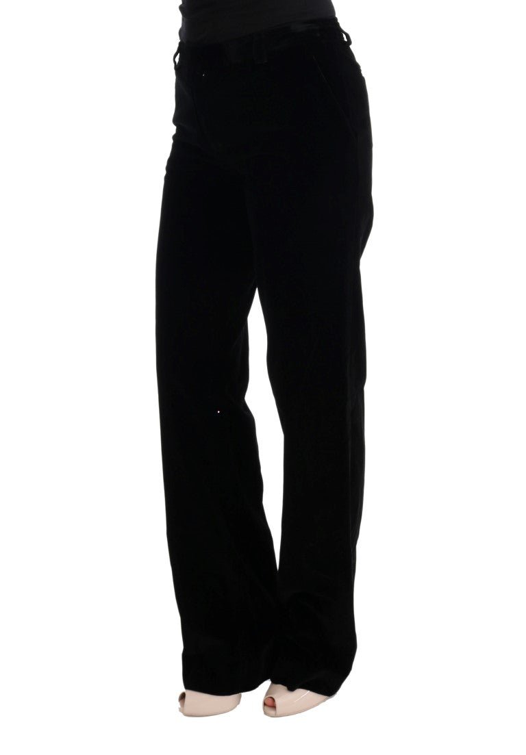 Black Cotton Regular Fit Formal Pants - coffeewithmee2Ermanno ScervinoP1948S