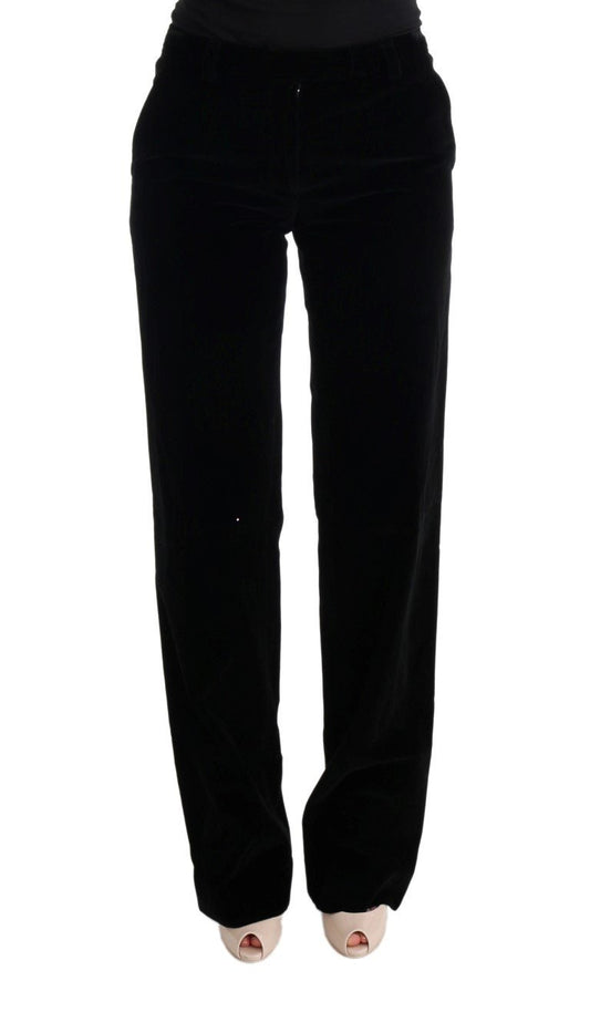 Black Cotton Regular Fit Formal Pants - coffeewithmee2Ermanno ScervinoP1948S