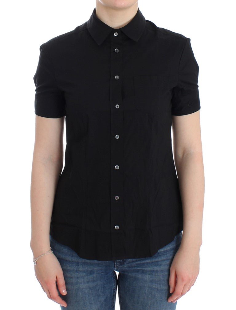 Black cotton shirt top - coffeewithmee2John GallianoP0520S