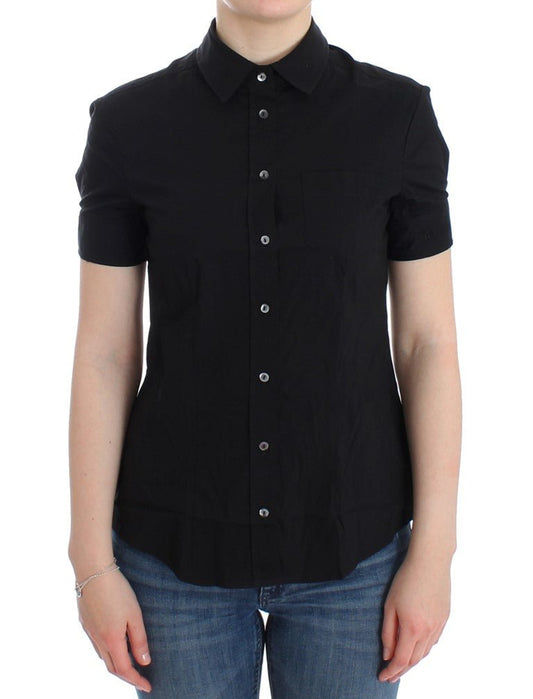 Black cotton shirt top - coffeewithmee2John GallianoP0520S