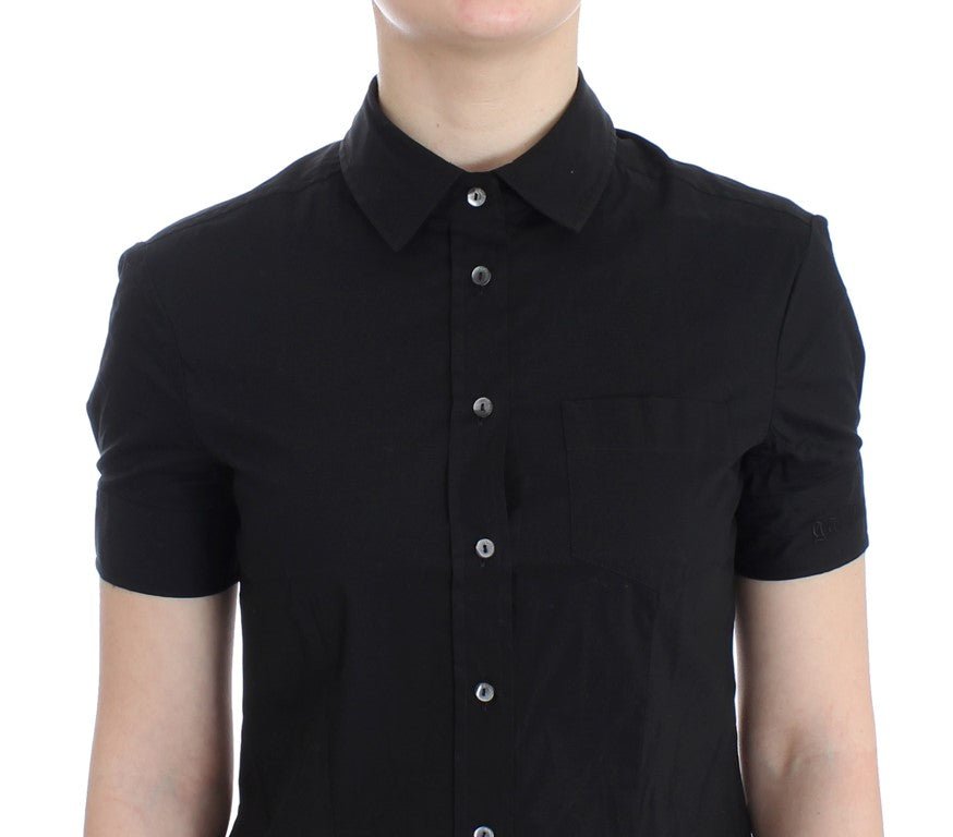 Black cotton shirt top - coffeewithmee2John GallianoP0520S