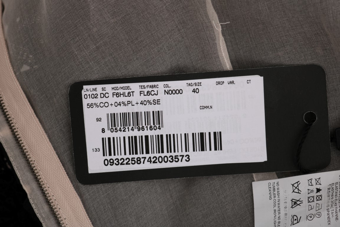 Black Cotton Silk Floral Long Dress - coffeewithmee2Dolce & GabbanaP1883S