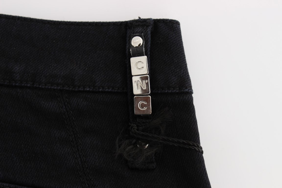 Black Cotton Slim Fit Cropped Jeans - coffeewithmee2Costume NationalP1753S