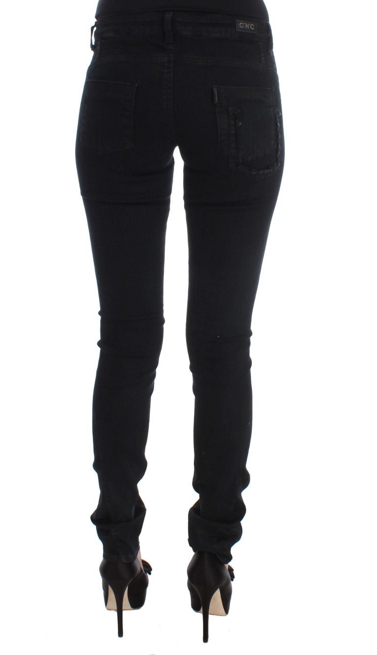 Black Cotton Slim Fit Denim Jeans - coffeewithmee2Costume NationalP1749S